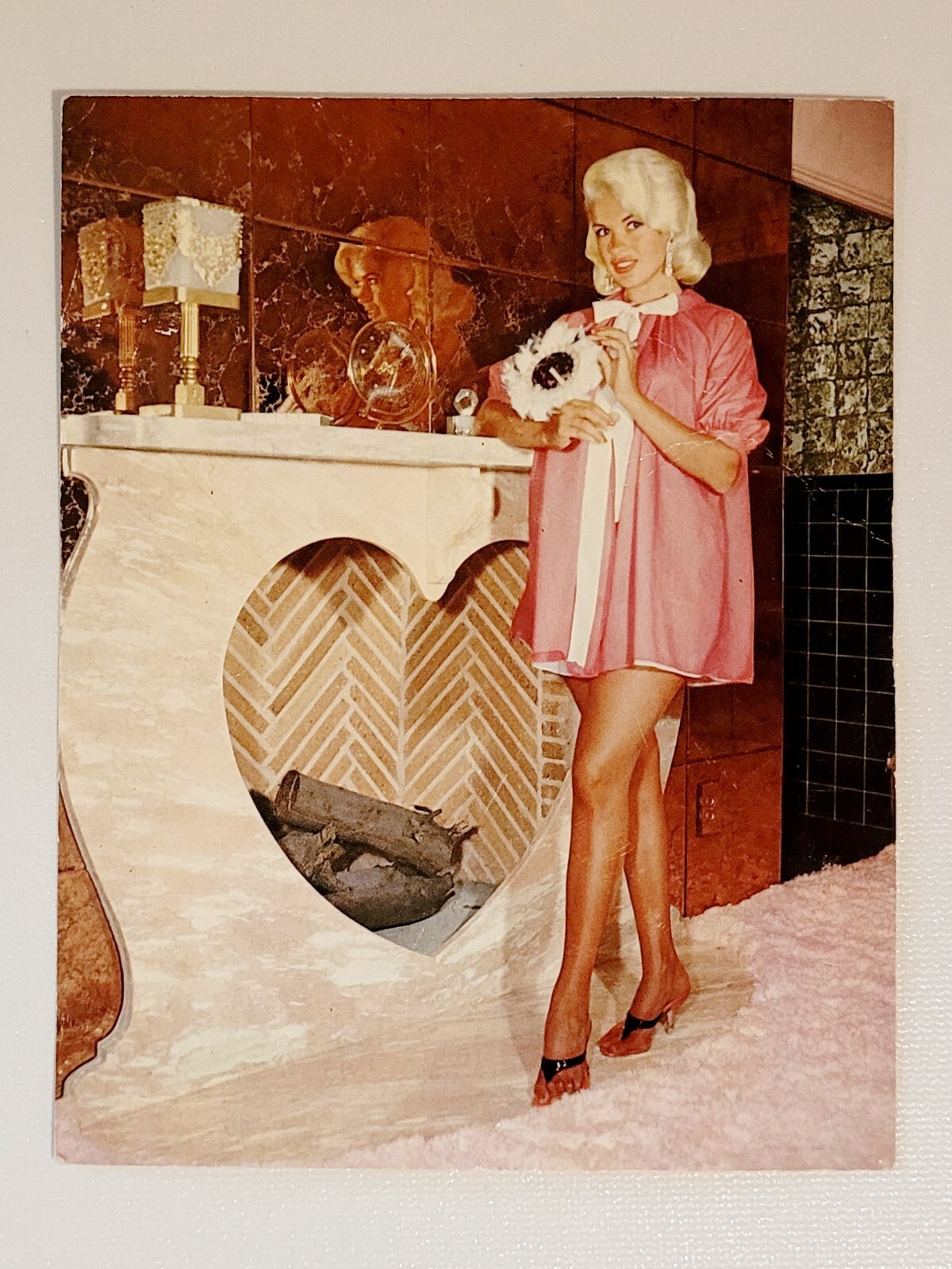 VINTAGE JAYNE MANSFIELD HOUSE OF LOVE REVUE AT DUNES HOTEL/CASINO 1960 POSTCARD