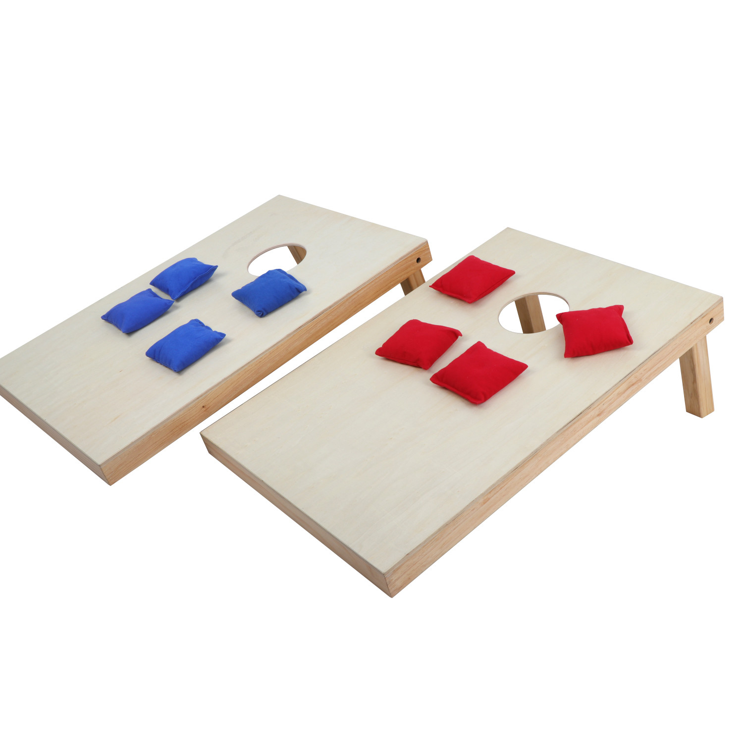 Wooden Bean Bag 3 x 2' Toss Cornhole Game Set W/ 2 Boards & 8 Beanbags Play