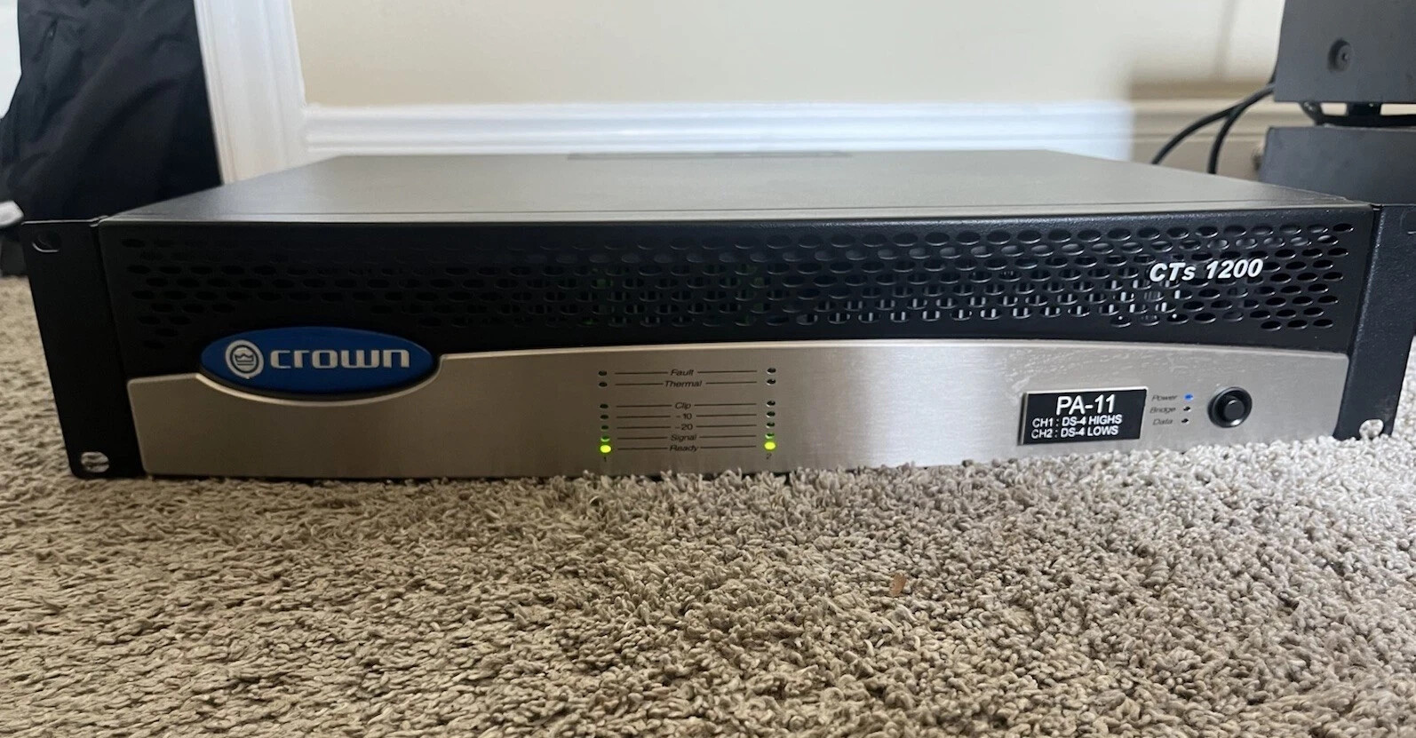 Crown CTS 1200 2-Channel, Stereo Power Amplifier 600W per Channel TESTED