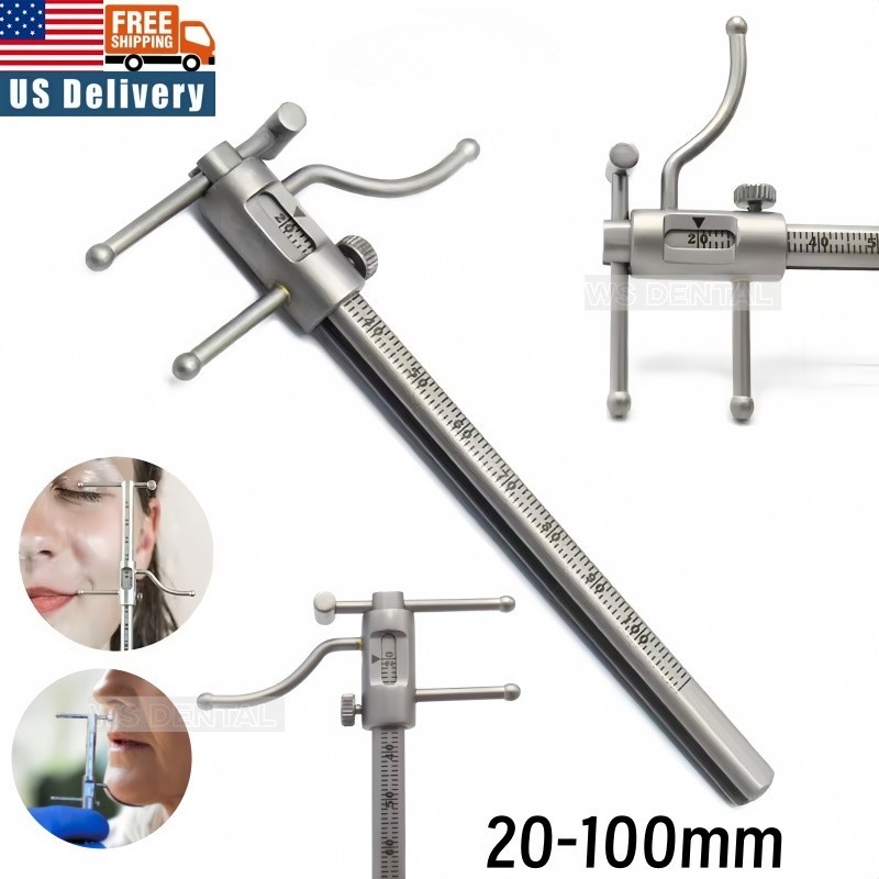 Dental Implant VDO Ruler Venus Apollo Gauge 20-100mm Measuring Dentures Calipers