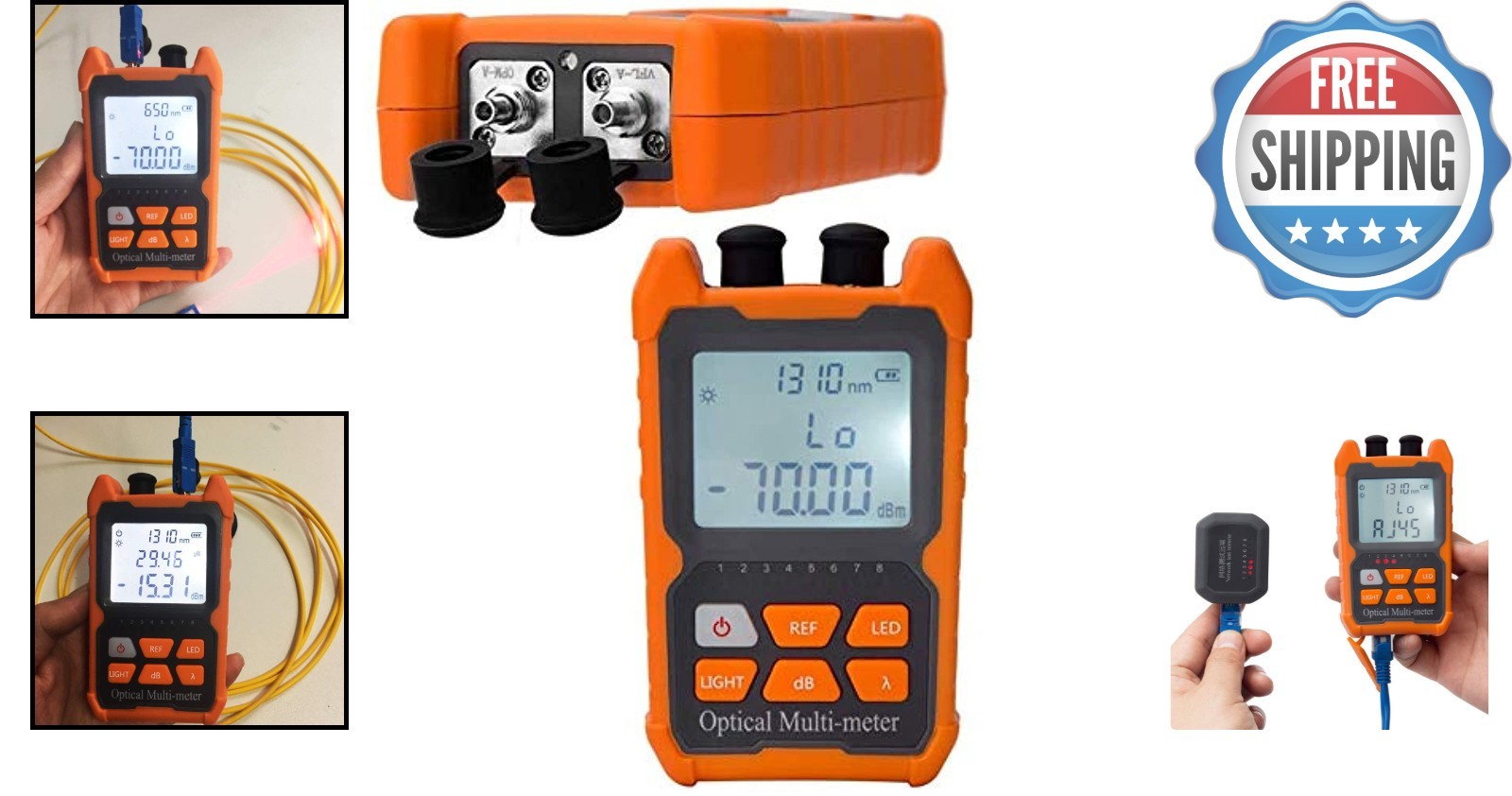 Professional Optical Fiber Cable Tester with Integrated Functions & RJ45 Support