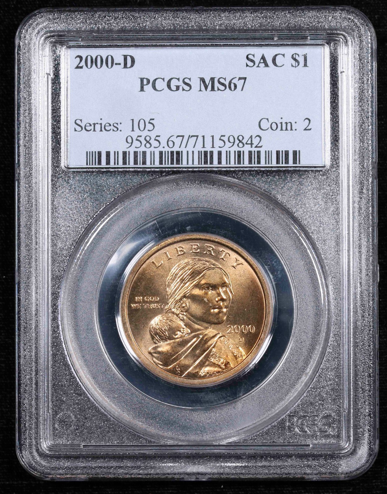 2000 D PCGS MS67 Sacagawea Dollar #B259