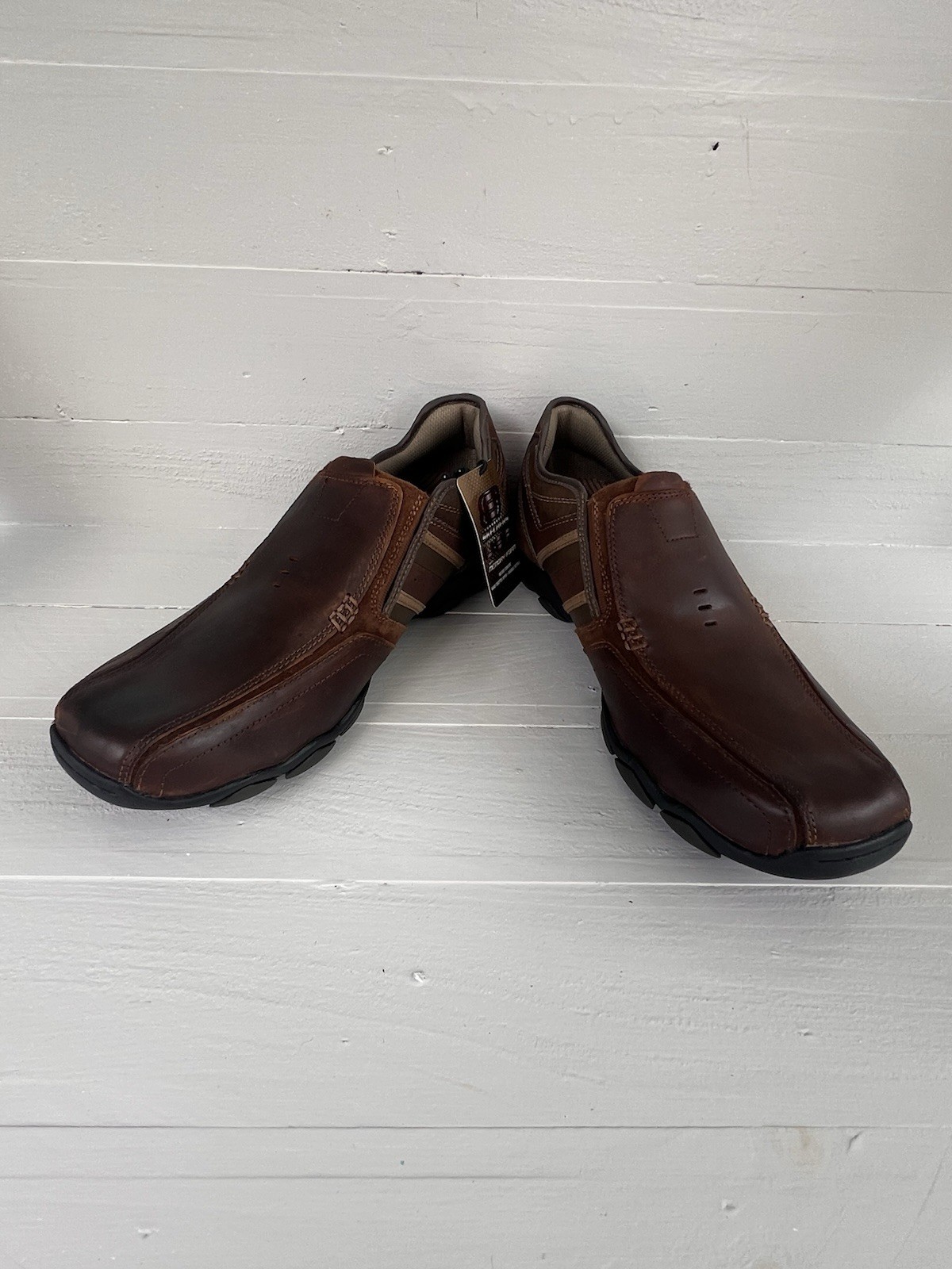 Skechers Men Diameter Zinroy SZ 12 Leather Shoes 64275 EW CDB Brown Size