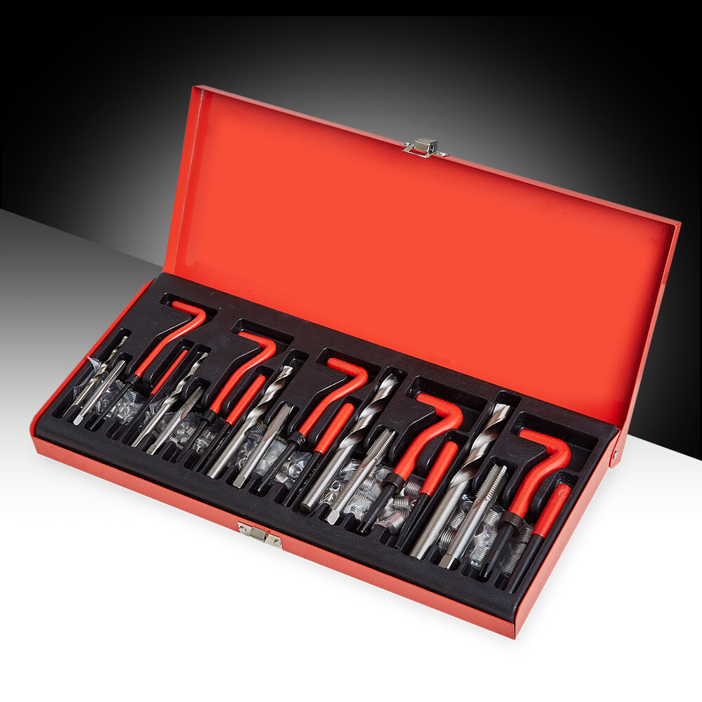 131Pcs Helicoil Type Thread Repair Kit Rethread Stripped Metric M5 M6 M8 M10 M12