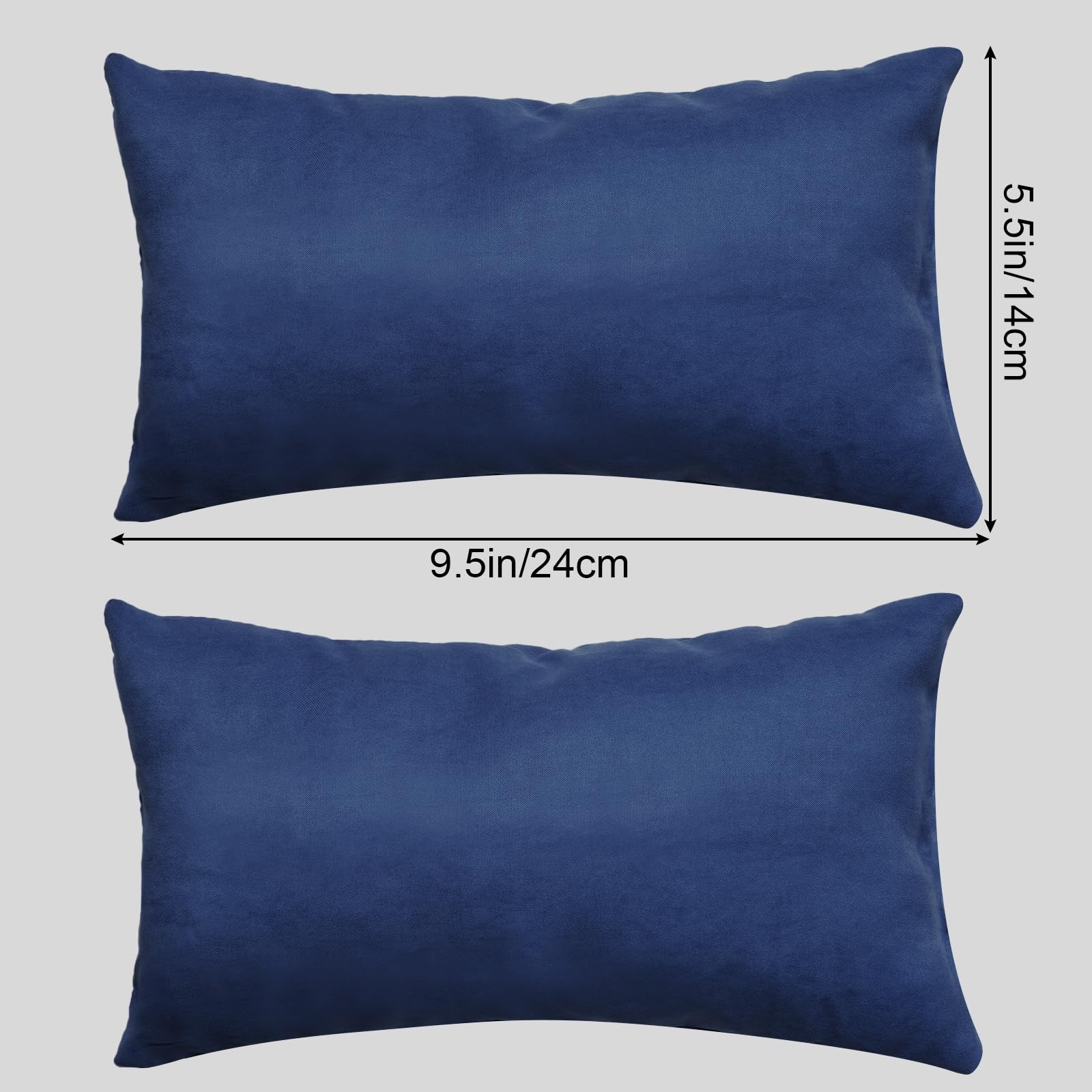 Marrywindix Tiny Pillow 2 Pack Small Decorative 9.5 x 5.5 inches, Blue