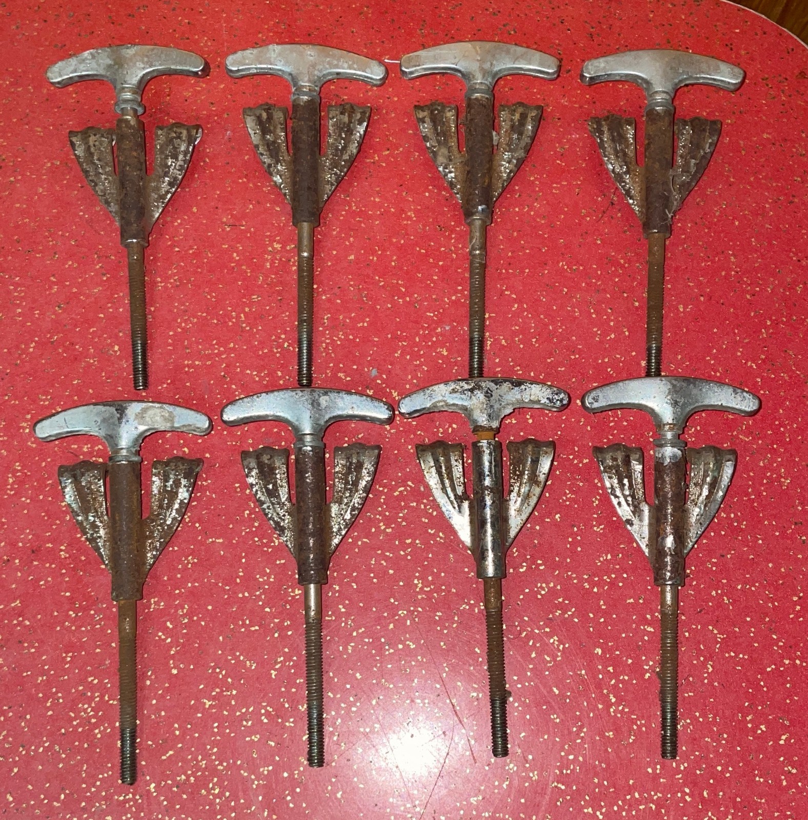8 Vintage Ludwig 60's 70's 80's Bass Kick Drum Hoop T Rods &  Claws - Tees