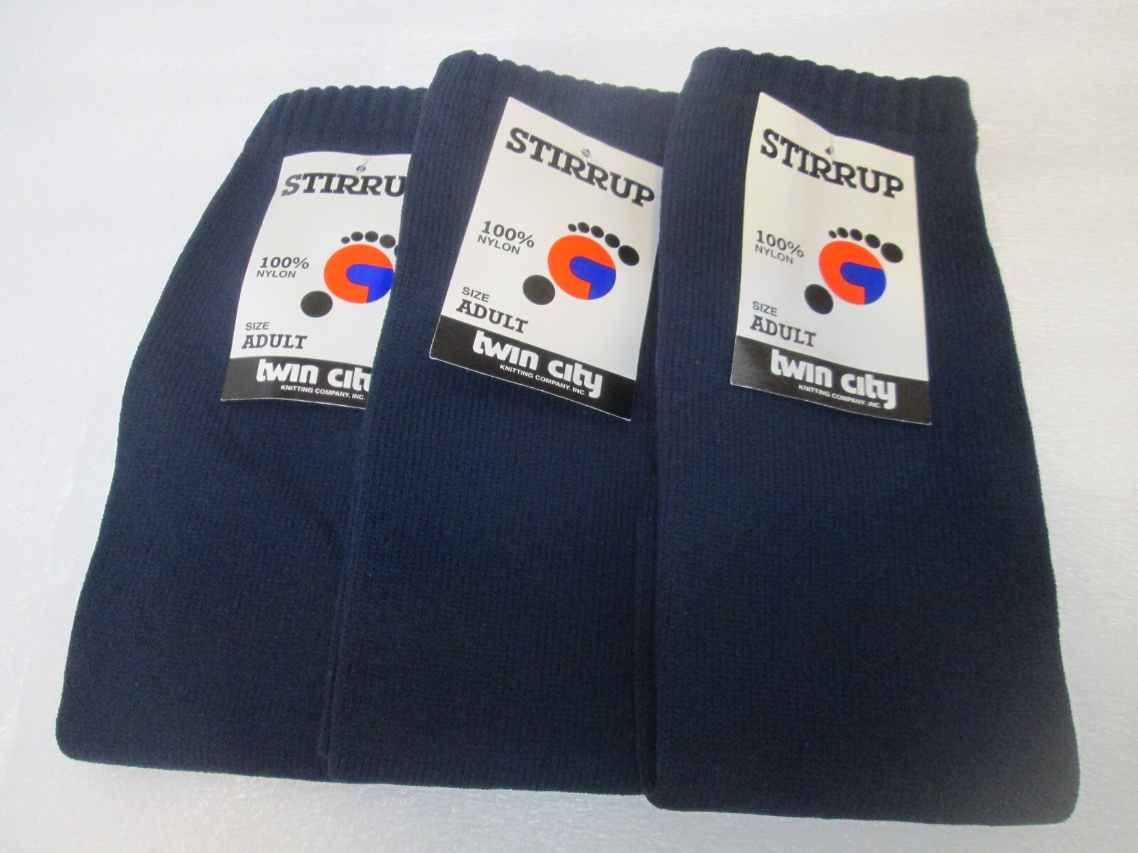 VTG Twin City Adult Stirrup Hose Socks Adult League - BLUE **QUANTITY 3** NYLON