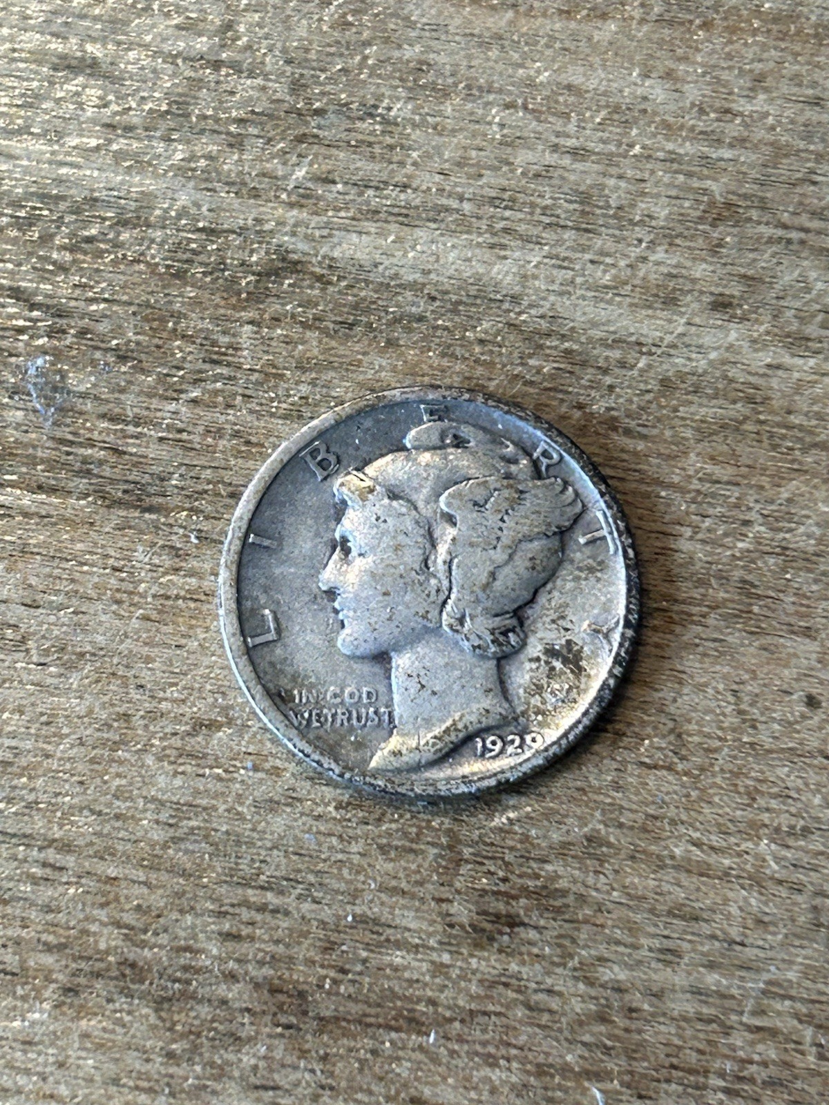 1929 Mercury Dime VG