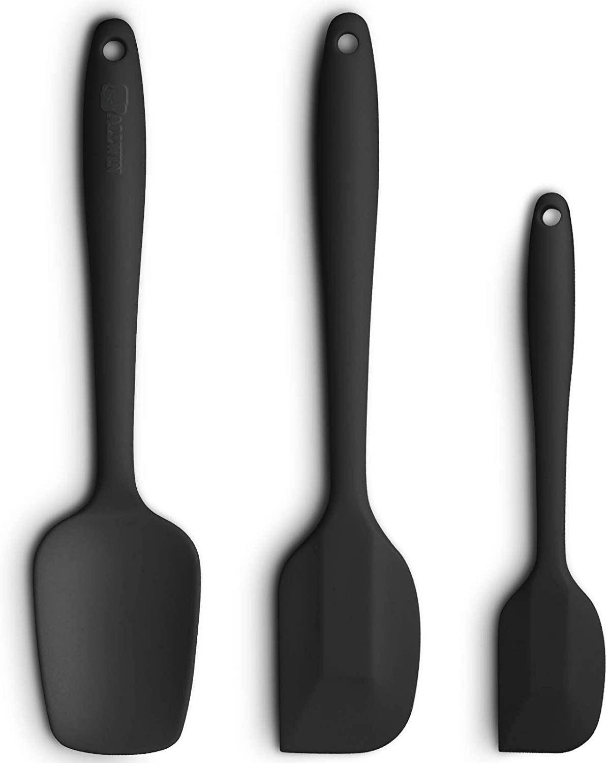 Silicone Spatula 3-Piece Set, Ergonomic Handle High Heat-Resistant Spatulas, Non
