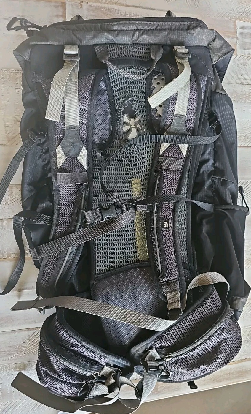 The North Face Backpack ALTEO 35 Black, Charcoal Gray***flawed, see pics***