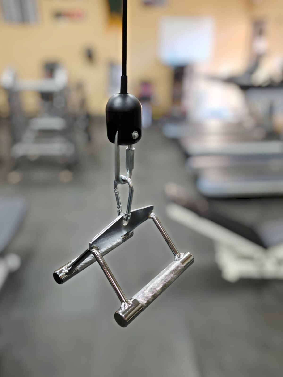V Bar Machine Cable Attachment For Seated Rows Handles Gym Exercise Pull Downs