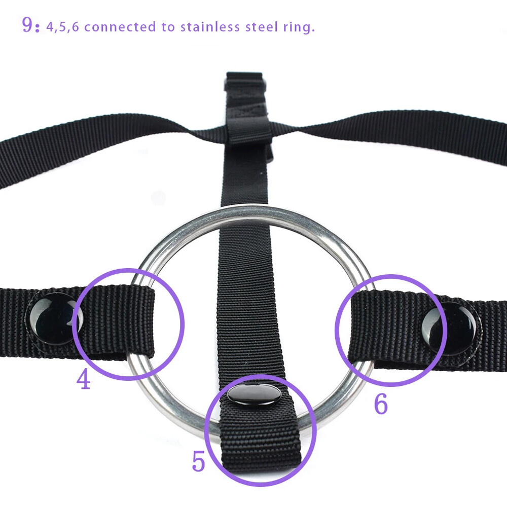 New Adjustable Belt Harness For Strapon Player Wearable 4 Size Strap With Ring