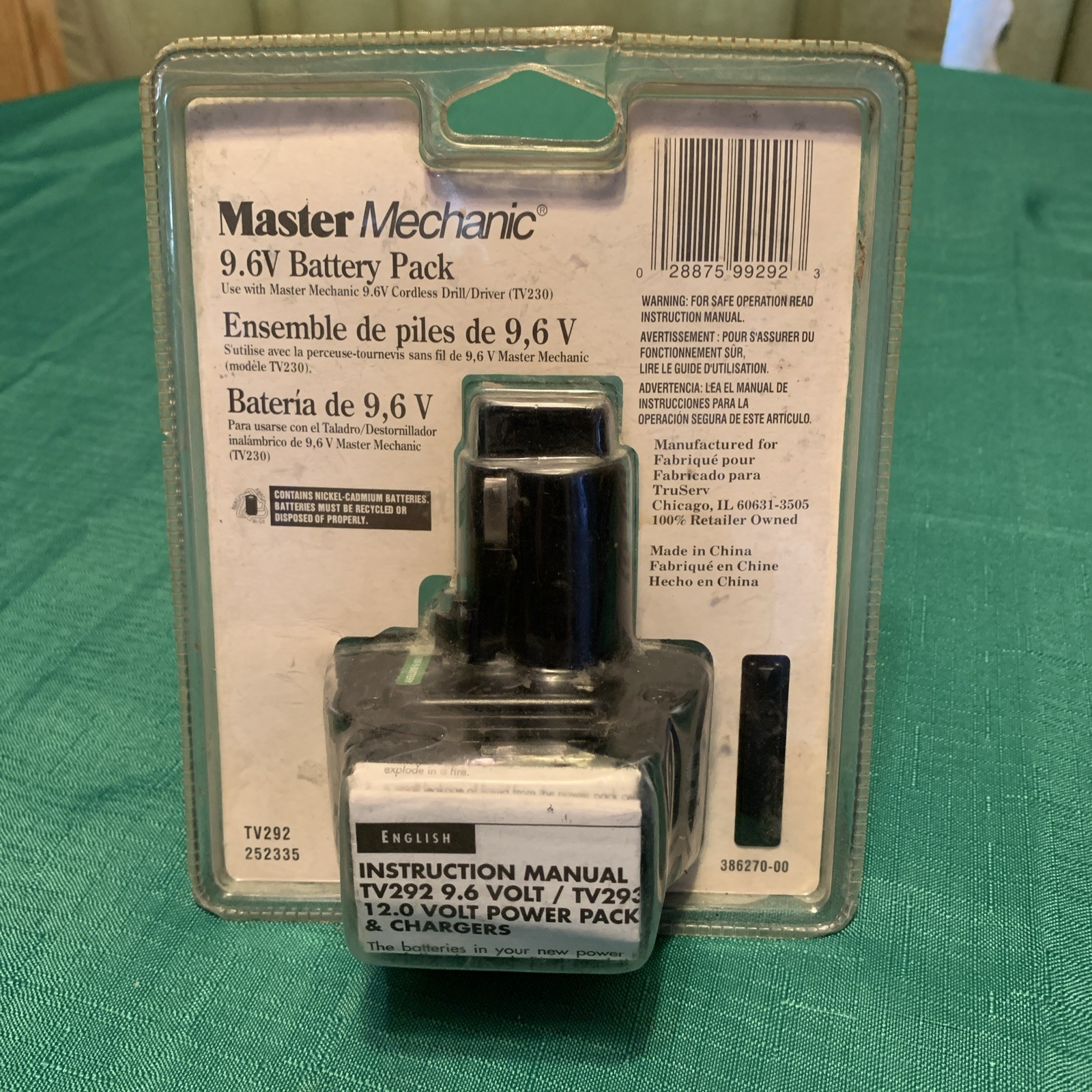 MASTER MECHANIC 9.6v Battery Pack New Sealed