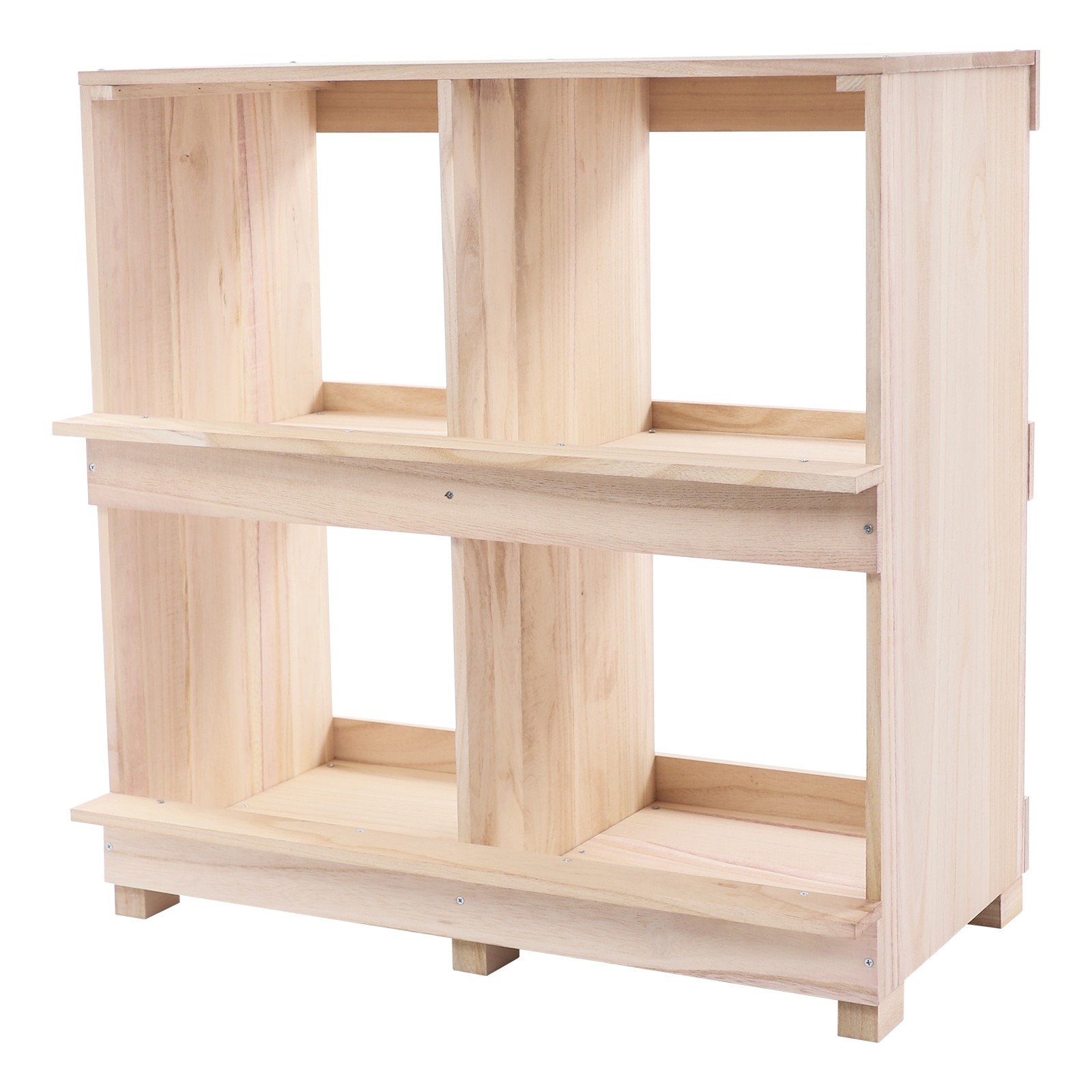 2 Tiers Chicken Laying Boxes 4 Hole Nesting Box Four Compartment Lay Case Farm