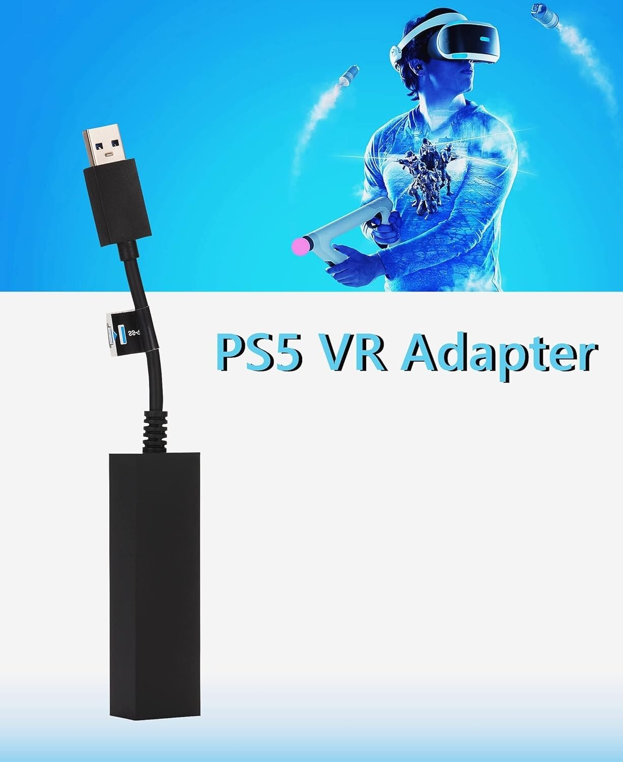 Mini Camera Adapter for PS VR to PS5 Cable for PS5 PS4 VR 4 PS5 VR Connector