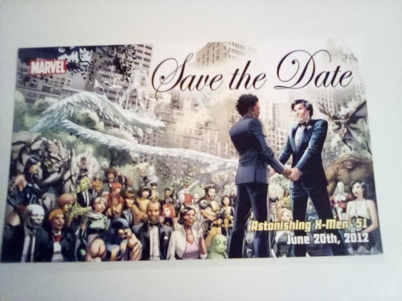 Marvel; Northstar Wedding Promo PostCard