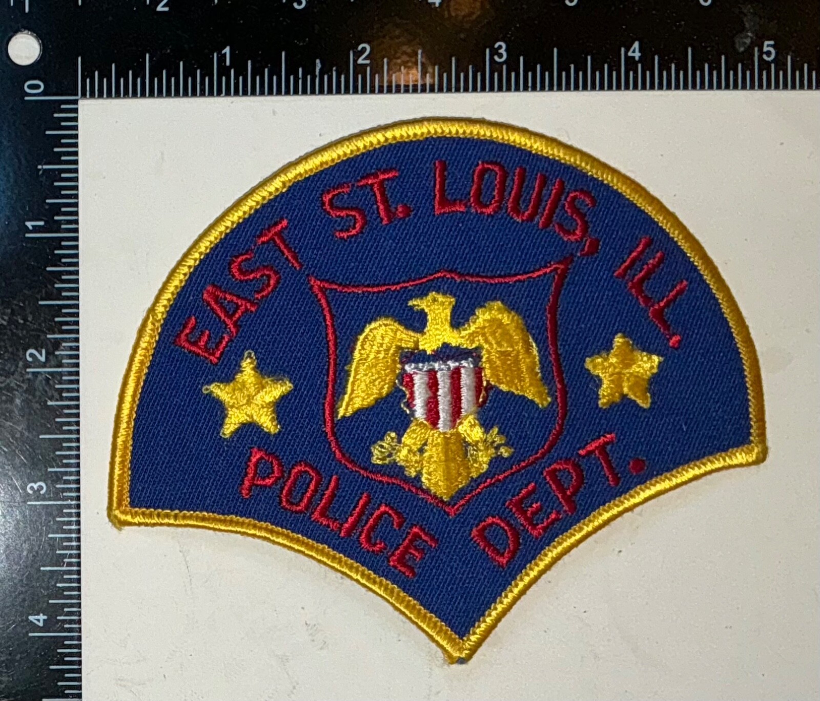 VINTAGE OBSOLETE East St. Louis IL Illinois Police Patch
