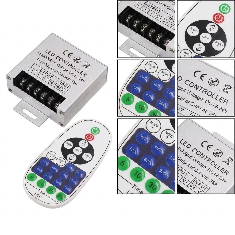 23 Button LED Controller Aluminum Enclosure DC12 to 24V 36A Load Support