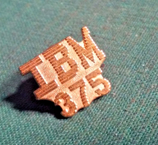 IBM Rare Vintage Old Retro Gold-Tone Metal "IBM 375" Promo Lapel Pin or Tie-Tack