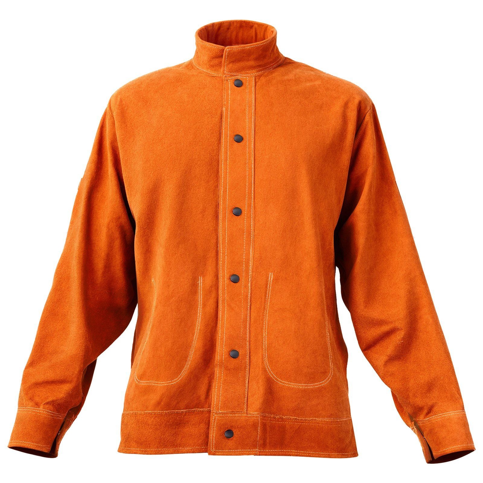 Heavy-Duty Cowhide Welding Jacket Flame & Water Resistant L Size