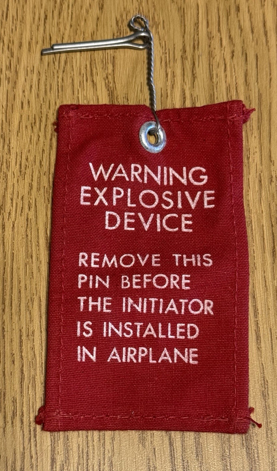 Vintage General Dynamics F-16 Warning Flag Used in the Build of the Aircraft