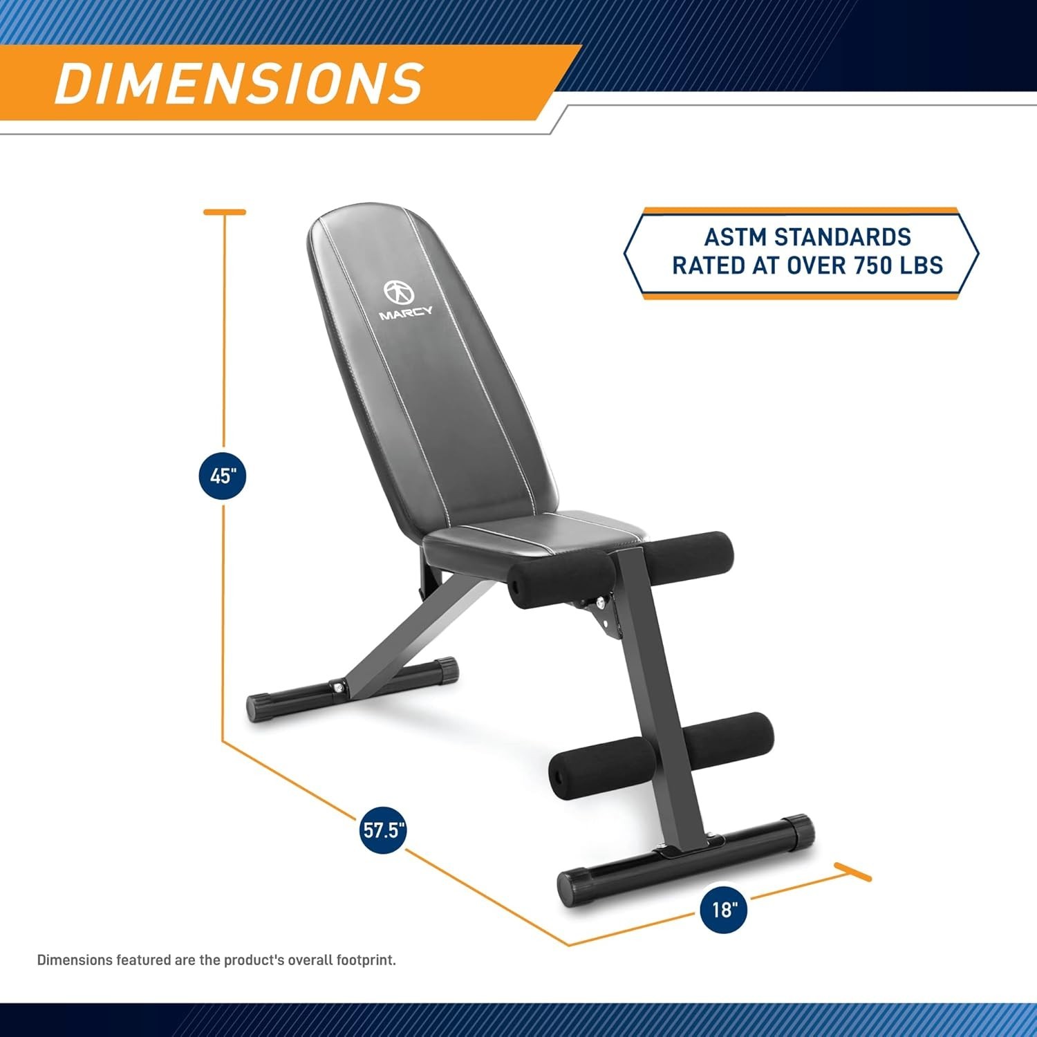 Marcy Adjustable Utility Bench for Full-Body Workouts