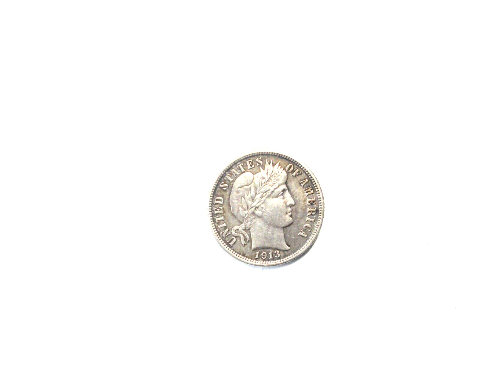 1913  BARBER DIME AU FULL LIBERTY