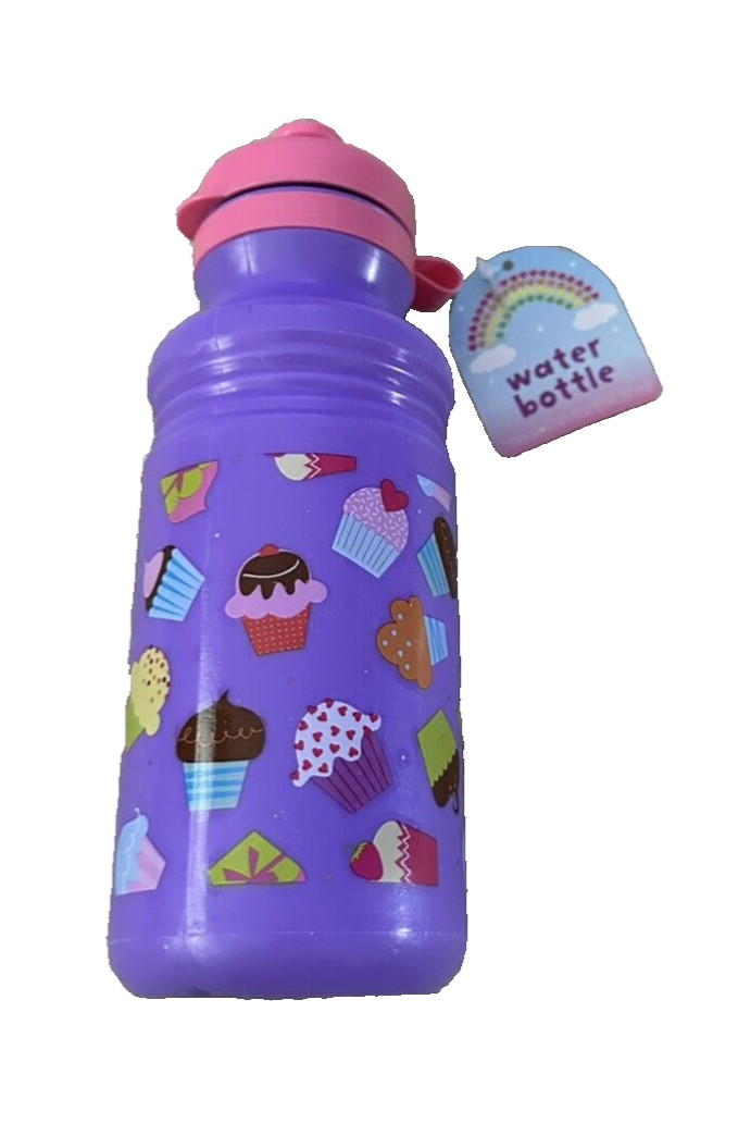 Plastic Water Bottle Cupcake Design - 17.41 fl oz - Purple - NEW