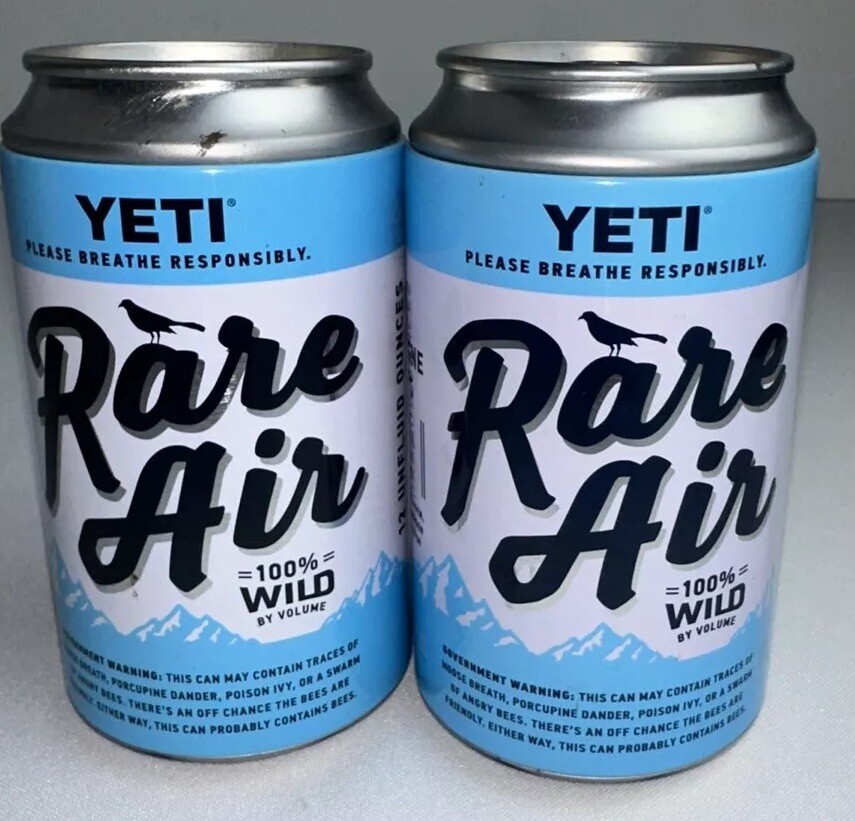 Yeti Rare Air Display Can With Paperwork and Sticker