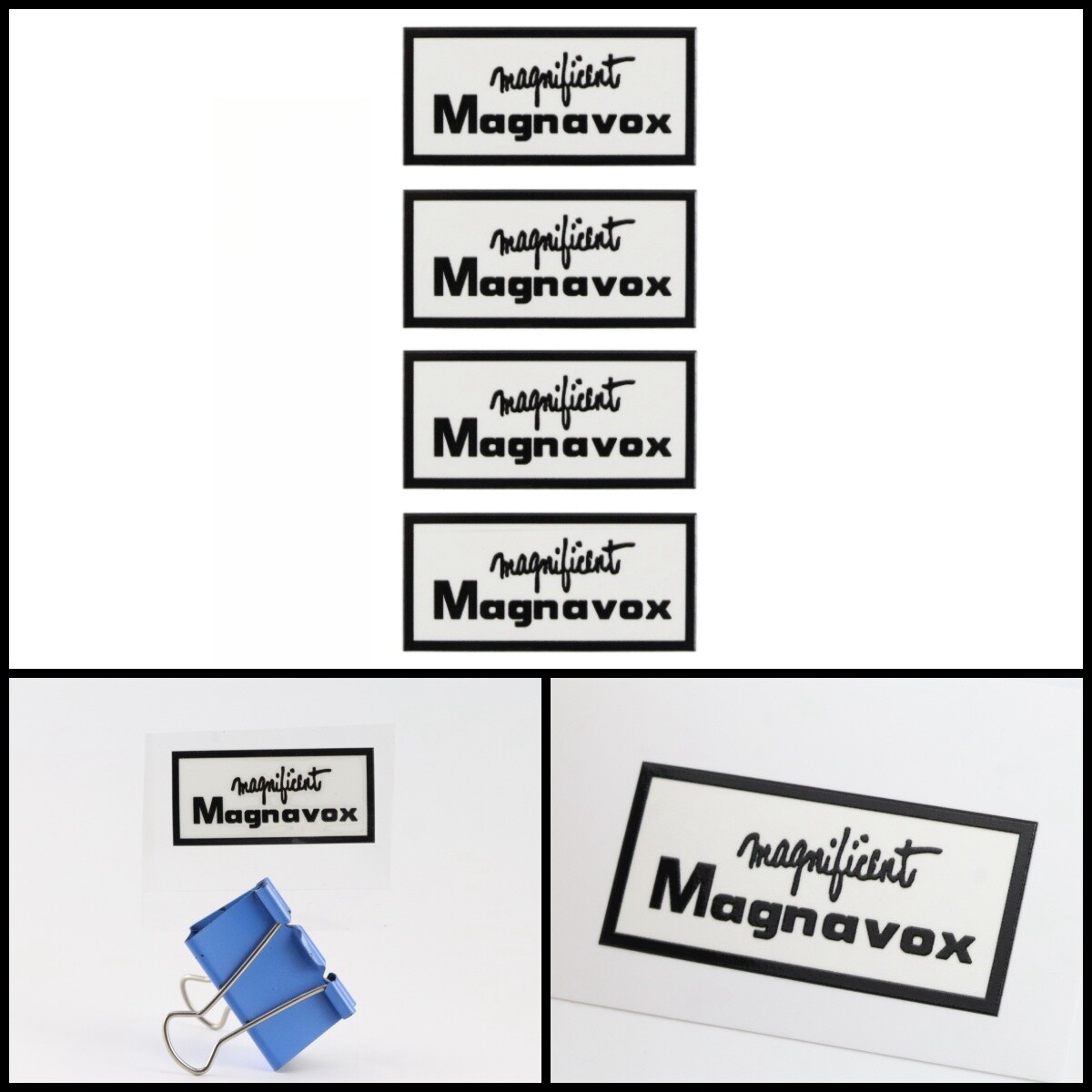 Magnavox logo badge Sticker Decal waterproof 52mm(2.04")X24mm(0.94")