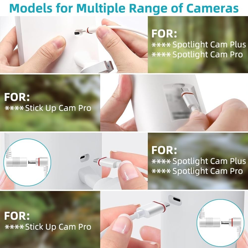Ring Barrel Plug to USB-C Adapter Cameras Barrel Plug Solar Panels