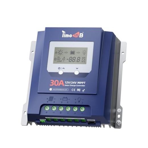 30 Amp MPPT 12V/24V/Auto DC Input Solar Charge Controller, 99% MPPT Tracking