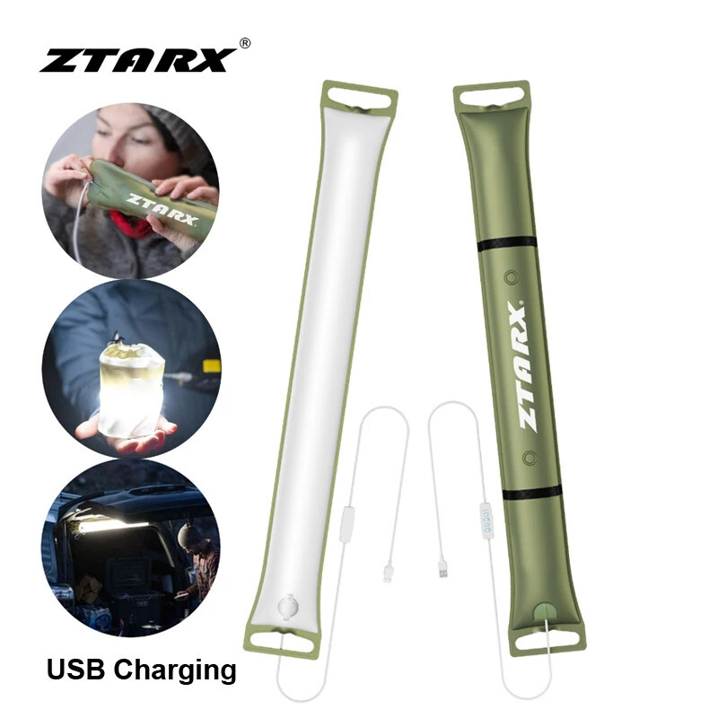 ZTARX Inflatable LED Tube Camping Fill Light Outdoor Waterproof Travel Light USB