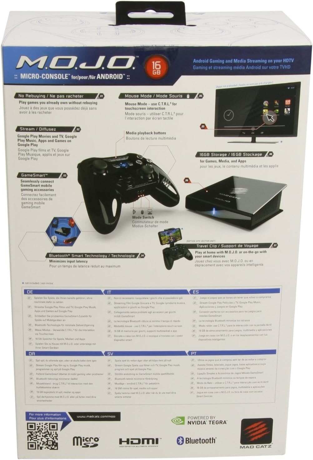 Mad Catz M.O.J.O. Micro-Console for Android Brand New Black 