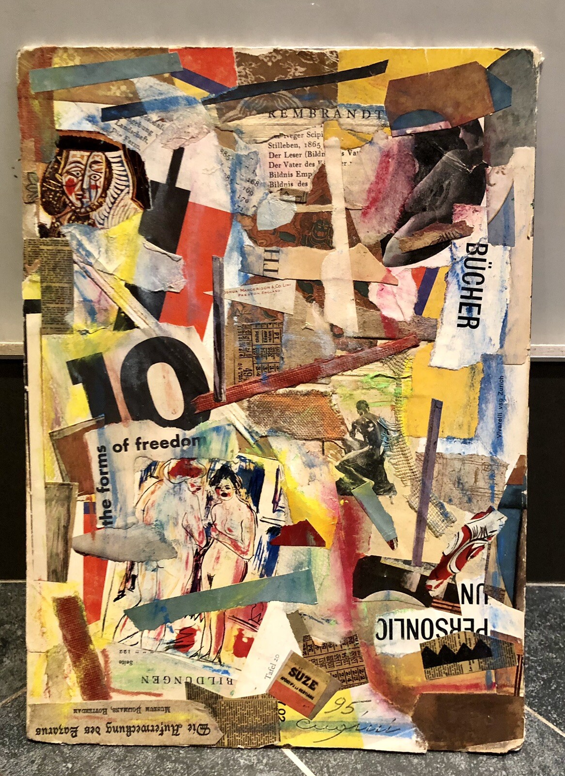 Two Original Outstanding High Quality  Collages By  Luigi Cugini