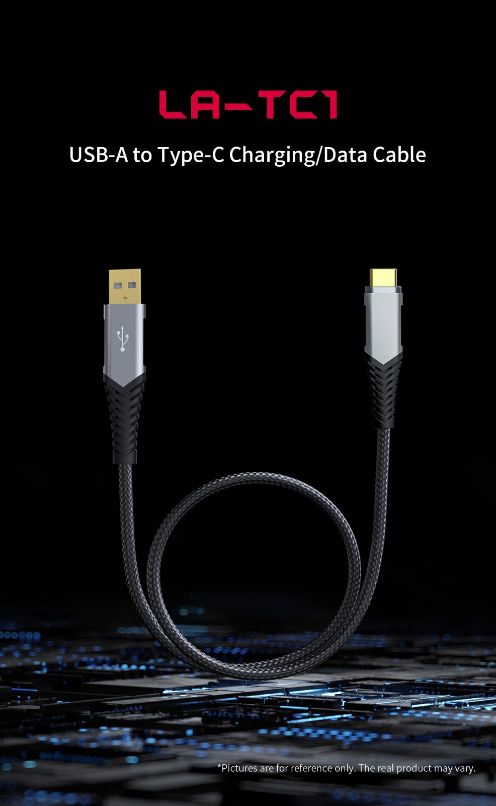 FiiO Gold-Plated LA-TC1 USB-A to USB-C Charging/Data Cable For DAC/AMP, PC