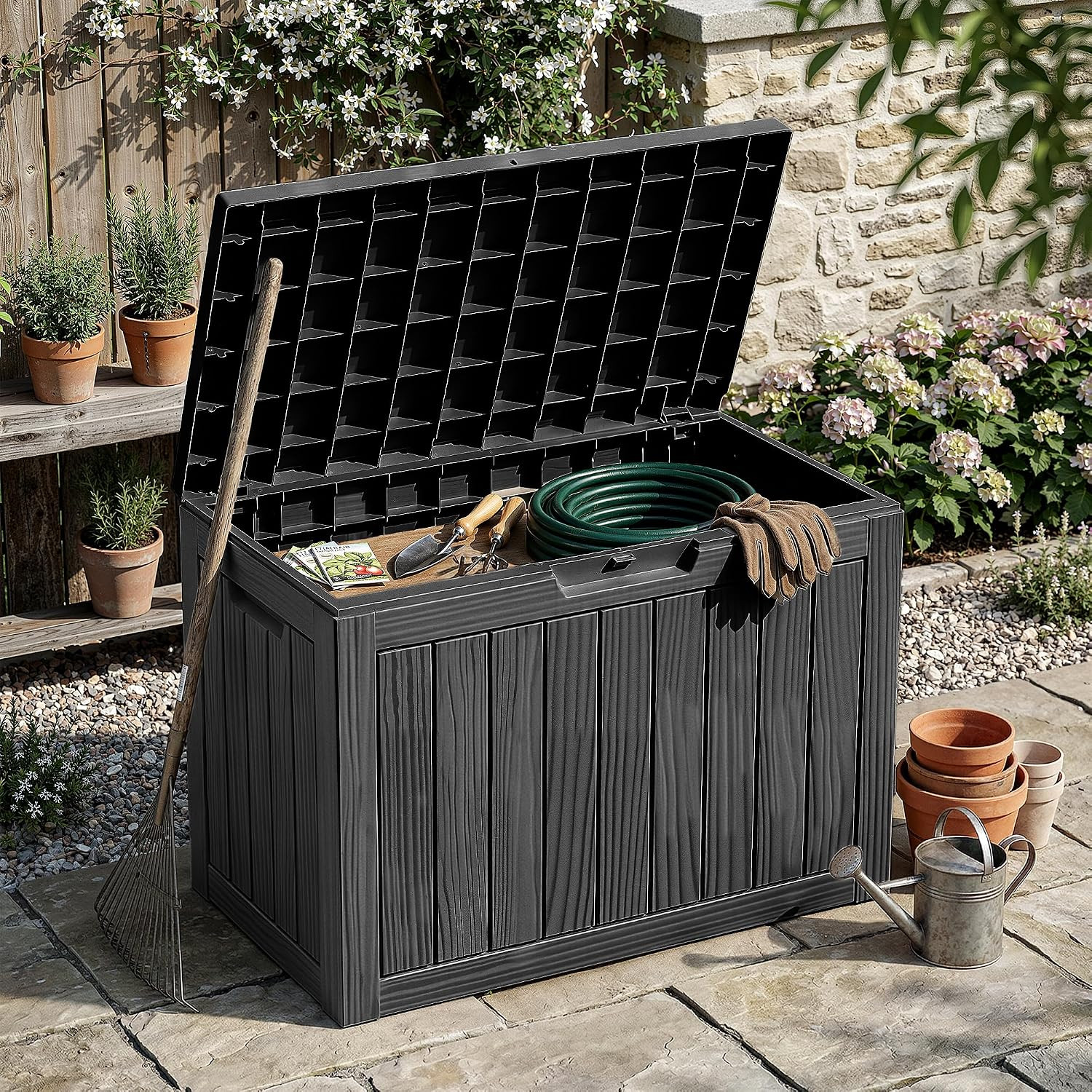 50Gal Package Delivery Box Lockable Outdoor Storage Box | Security, Waterproof R