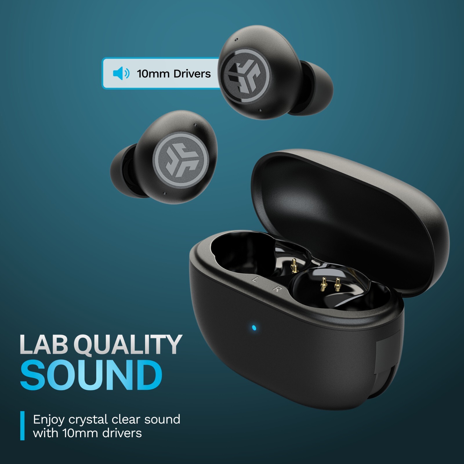 JLab Go Pop ANC True Wireless Earbuds , 24+ Hr Playtime, Bluetooth, Refurbished