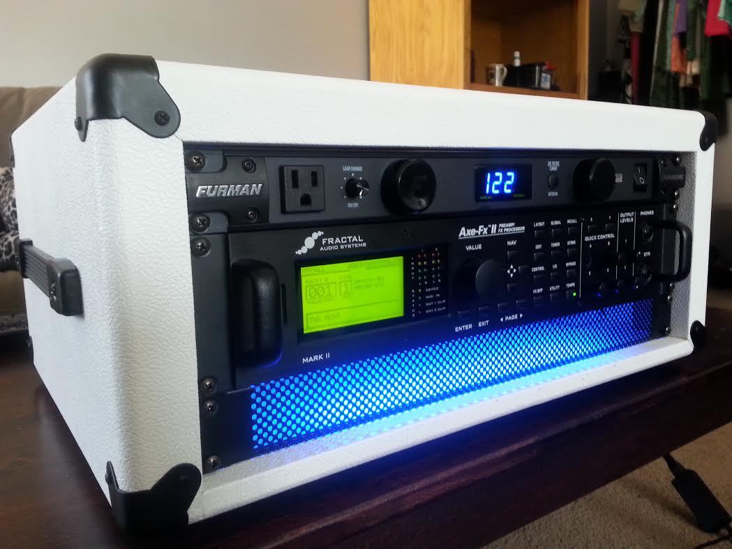 4u x 12" Modern White Bronco Tolex Rack Case