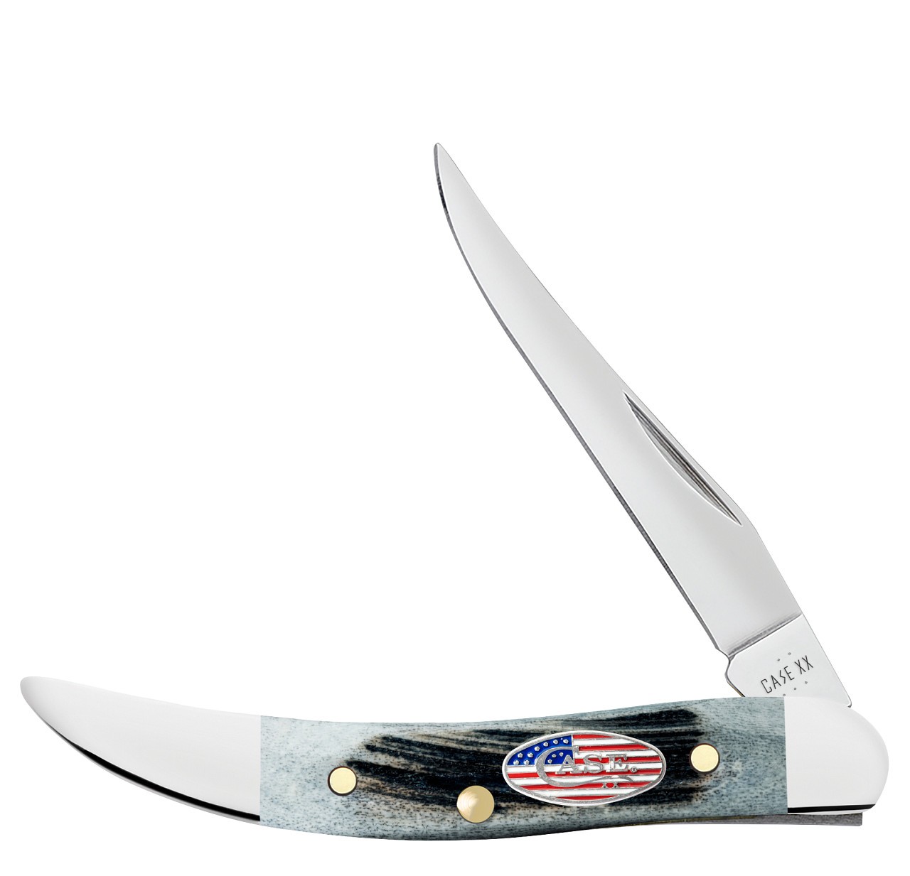 Case xx Knives Toothpick Stars & Stripes Gray Bone 53064 Knife