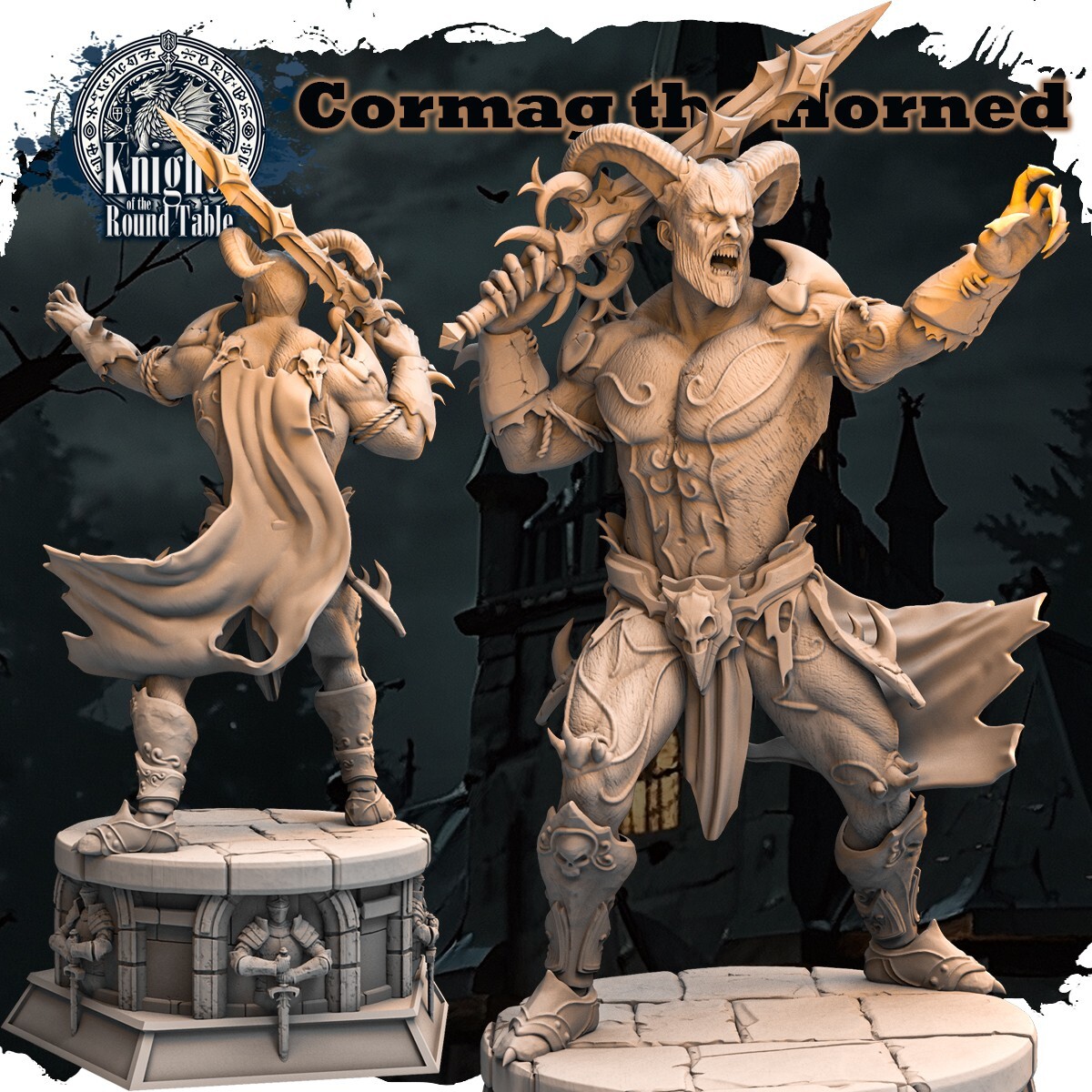 Dungeons & Dragons Playable Character Male Tiefling Cormag - Barbarian, Fighter