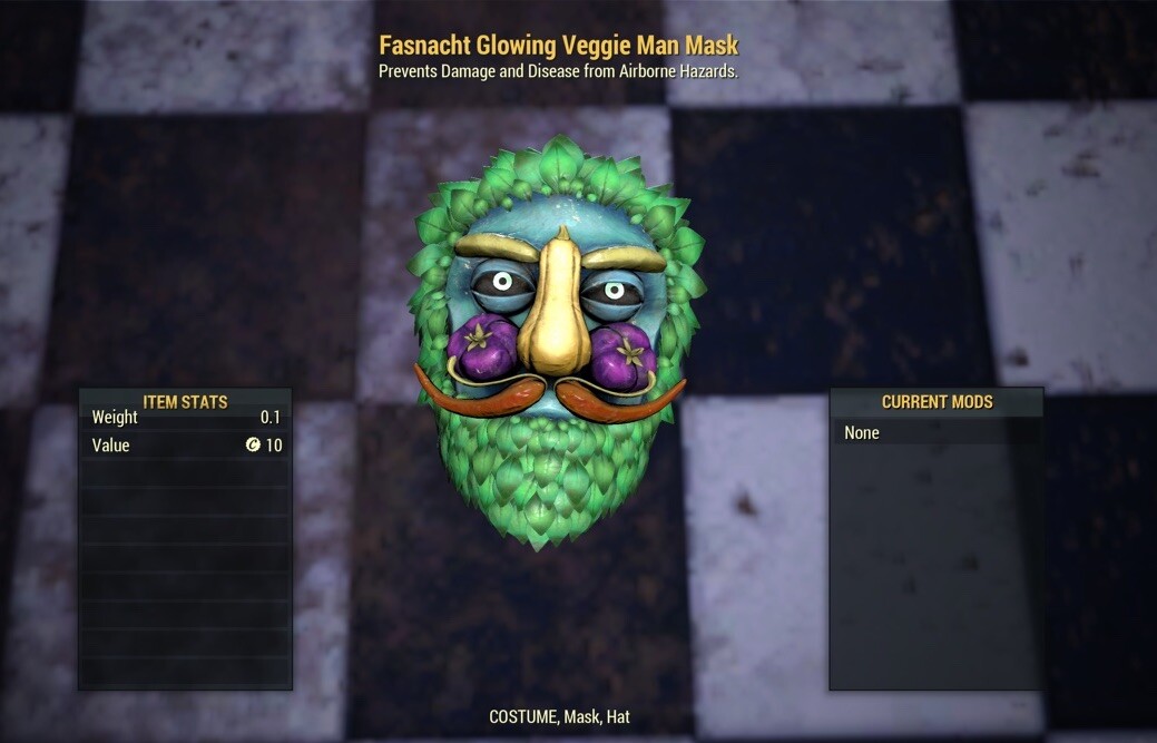 (Xbox) Fasnacht Glowing Veggie Man Mask
