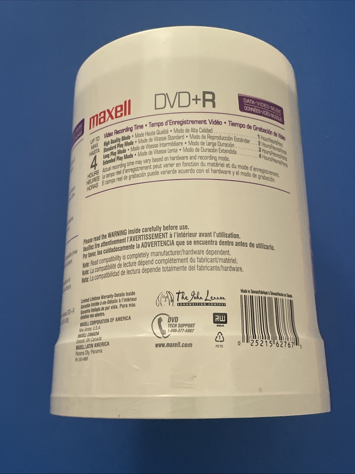 Maxell DVD+R 16X Recordable Media, 100 Pack Spindle