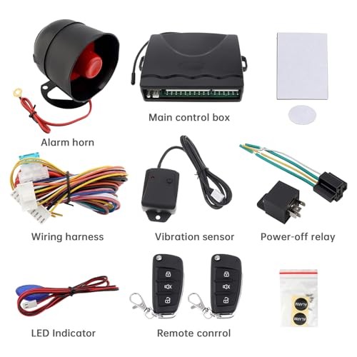 Universal 12V Auto Car Alarm Keyless Entry System with Remote Control Siren