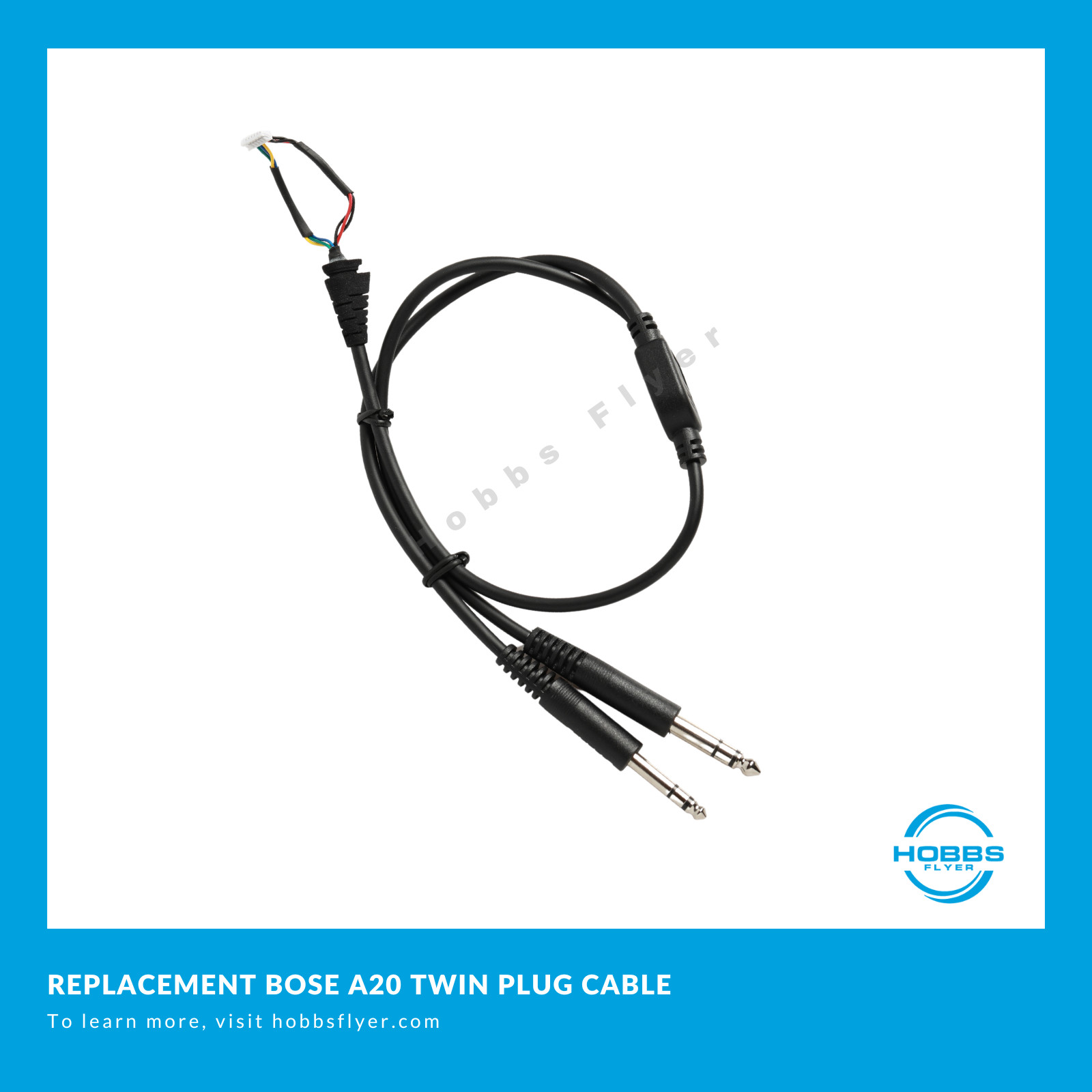 GA Twin Plug Control Module Cable for Bose A20 Aviation Headset