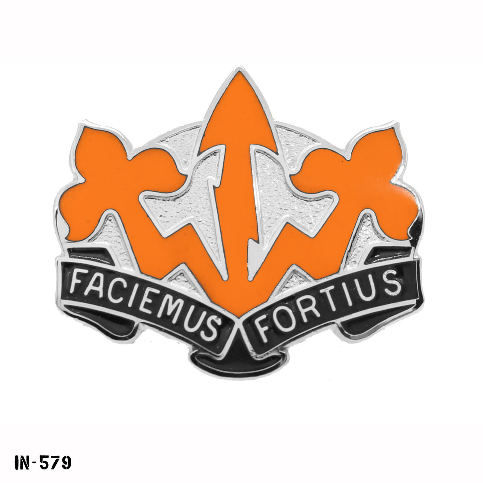509th Signal Battalion ~ Faciemus Fortius ~ US Army DUI Crest Pin NS Meyer ~ NEW
