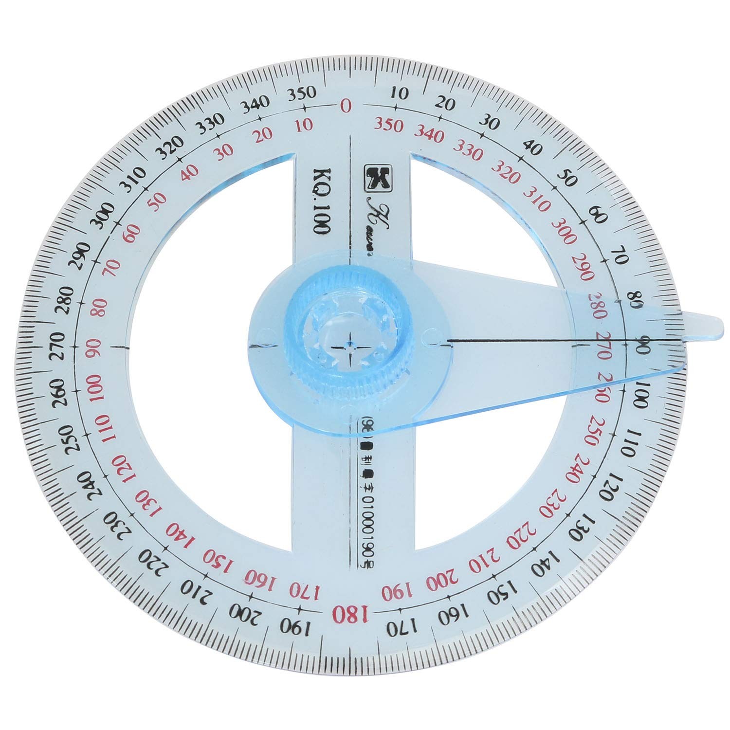 Swing Arm Protractor Plastic 4inch 360 Degree Protractor With Swing Arm