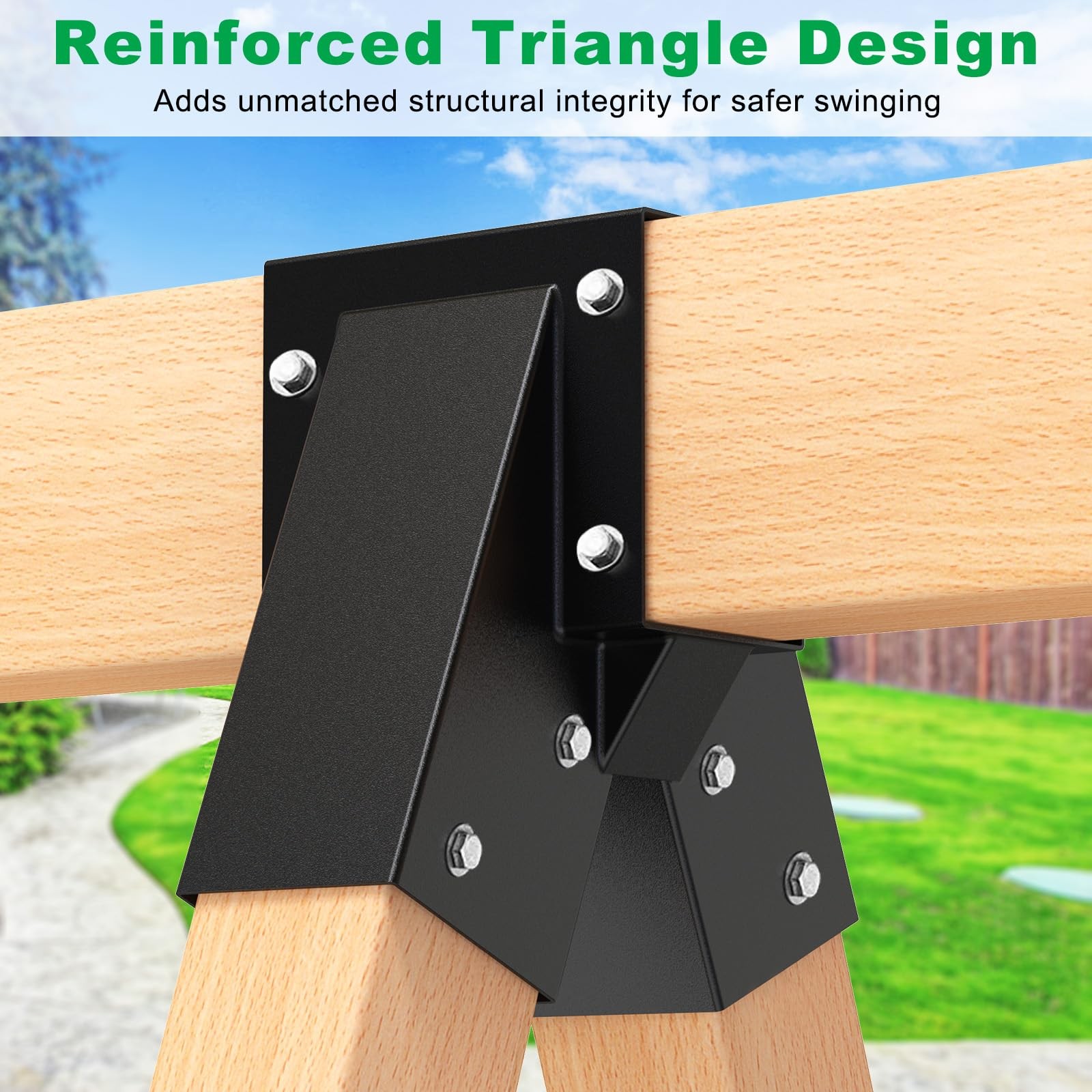 Heavy-Duty Swing Set Bracket – A-Frame Swing Set Hardware Kit with Mounting H...