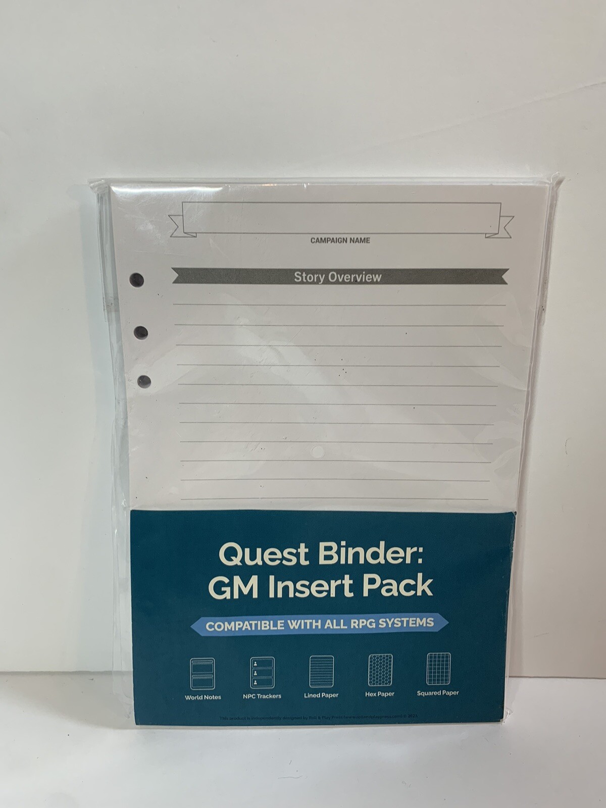 New RPG TTRPG Quest Binder GM INSERT PACK by Roll & Play Press UK - FAST US Ship