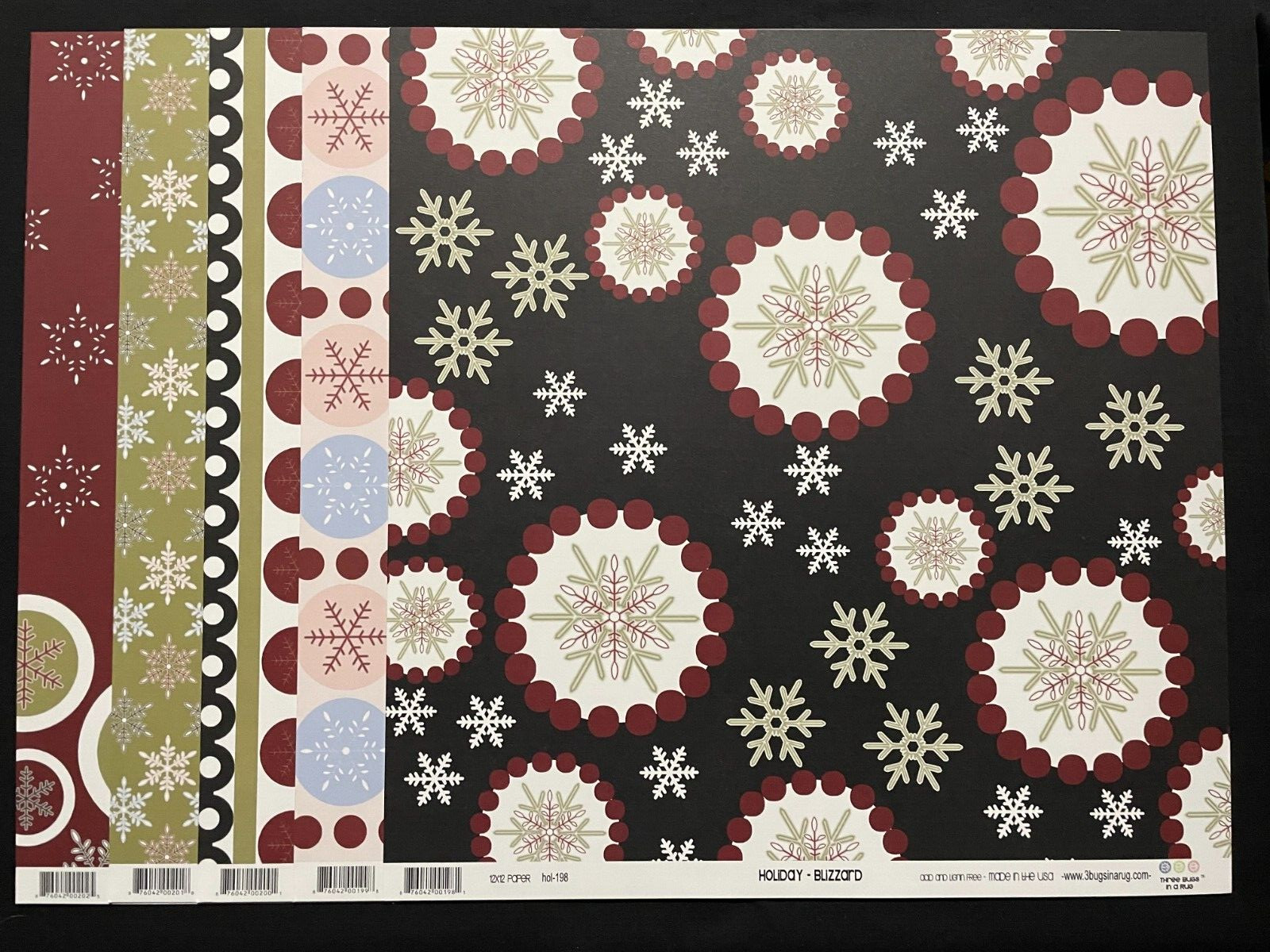3BUGSINARUG CHRISTMAS HOLIDAY COLLECTION 12X12 SS HEAVY PAPER